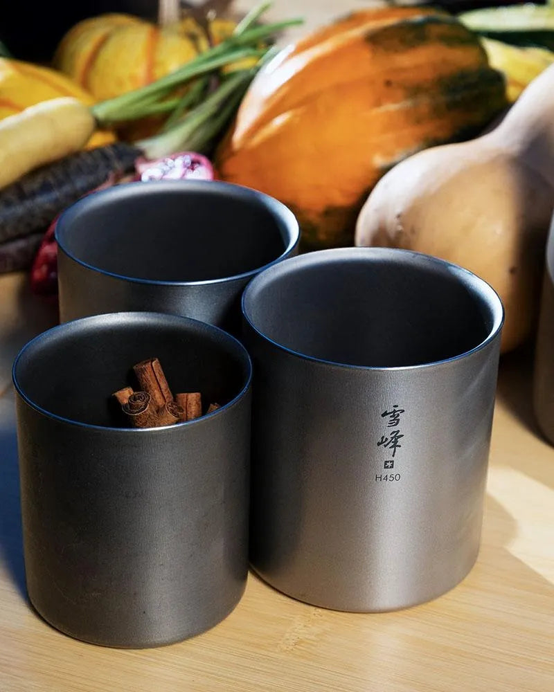 Snow Peak Titanium Stacking Mug Set Seppou H (TW-122S)