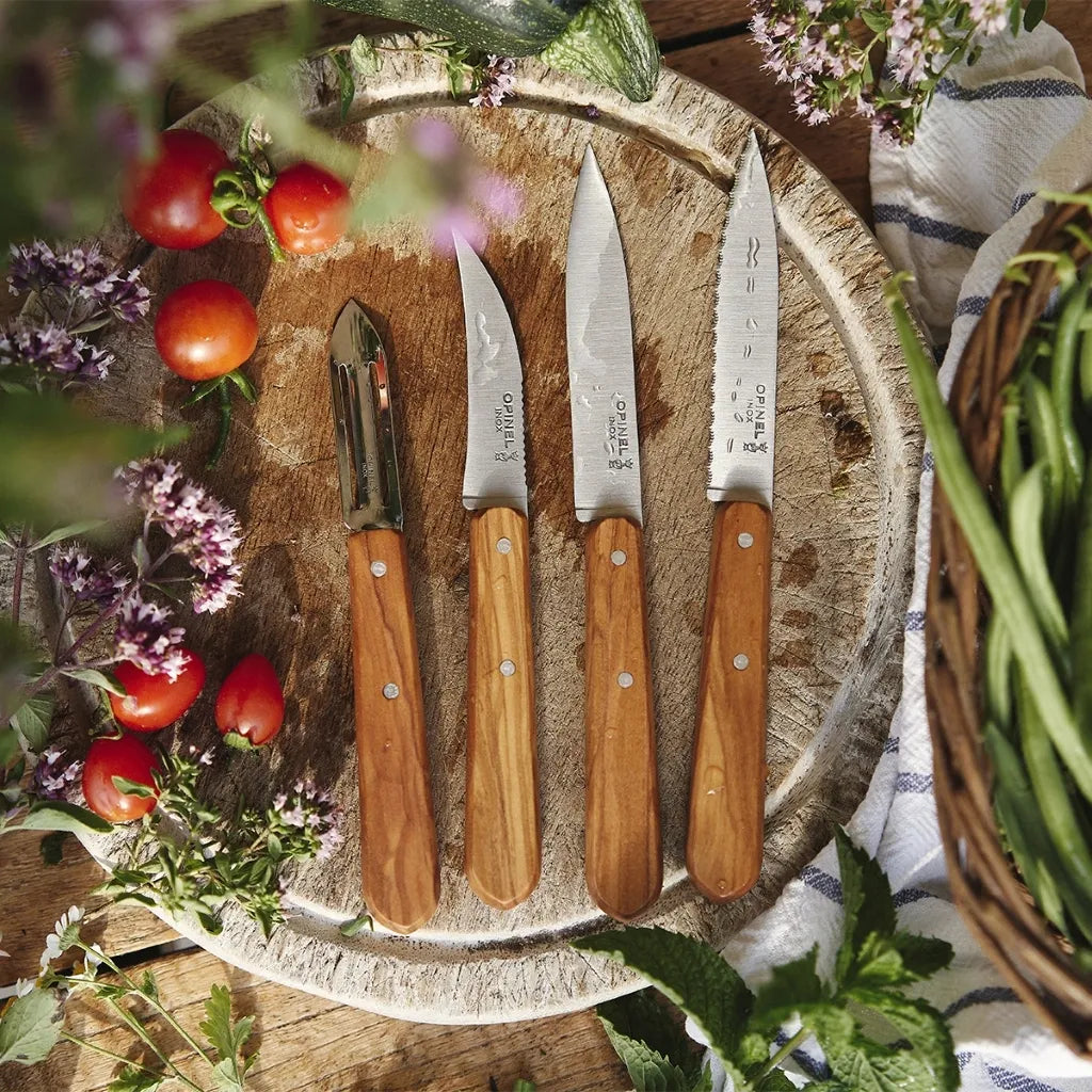 Opinel Les Essentiels du Cuisinier Olivewood Set (002163)