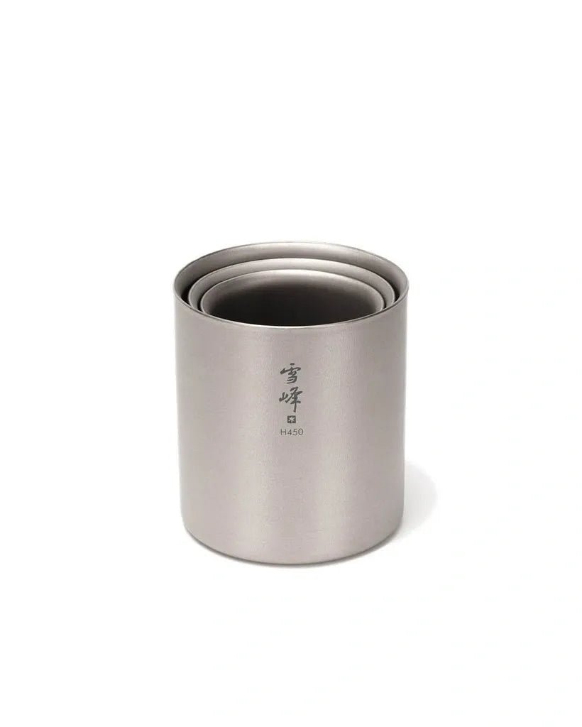 Snow Peak Titanium Stacking Mug Set Seppou H (TW-122S)