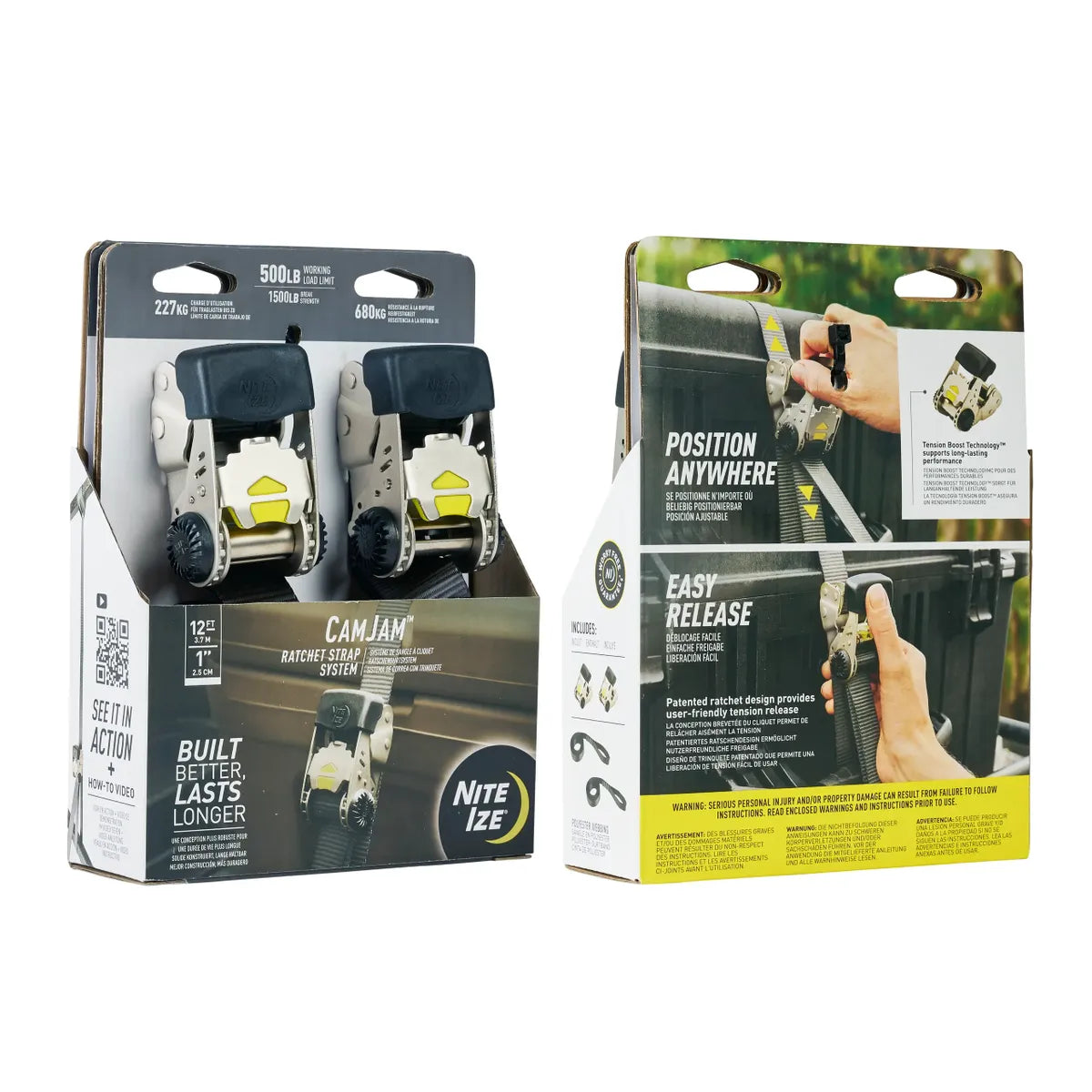 Nite Ize CamJam Ratchet Strap System Small Two Pack (CJRS12-09-2R8)