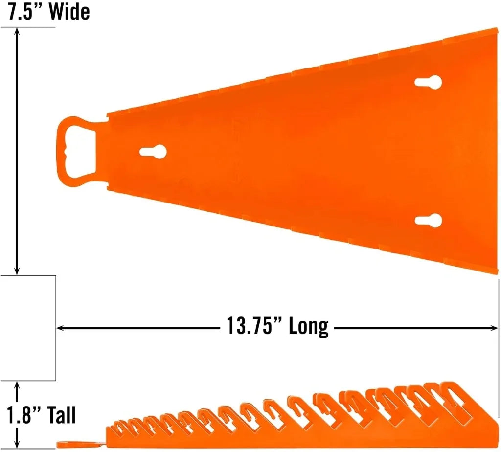 Ernst Manufacturing 15 Tool ORANGE Reverse Gripper Wrench Organizer (5157)