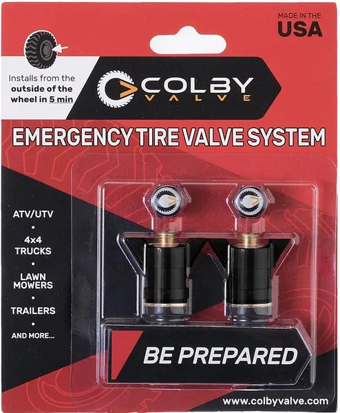 Colby Valve Emergency Tire Valves - BLACK COLOR, TWO-PACK (CV-EV10)