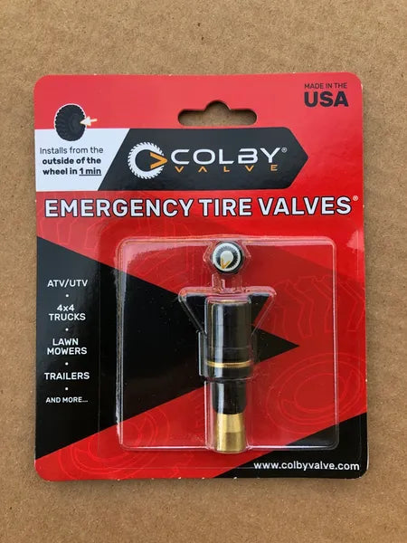 Colby Valve Emergency Tire Valve - BLACK COLOR, SINGLE PACK (CV-EV4)