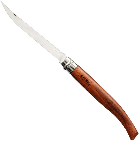Opinel No.15 Padouk Handle Slim Stainless Steel Folding Filet Knife (002557)