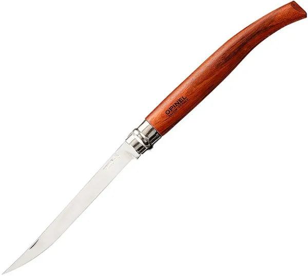 Opinel No.15 Padouk Handle Slim Stainless Steel Folding Filet Knife (002557)