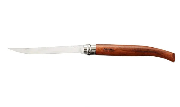 Opinel No.15 Padouk Handle Slim Stainless Steel Folding Filet Knife (002557)